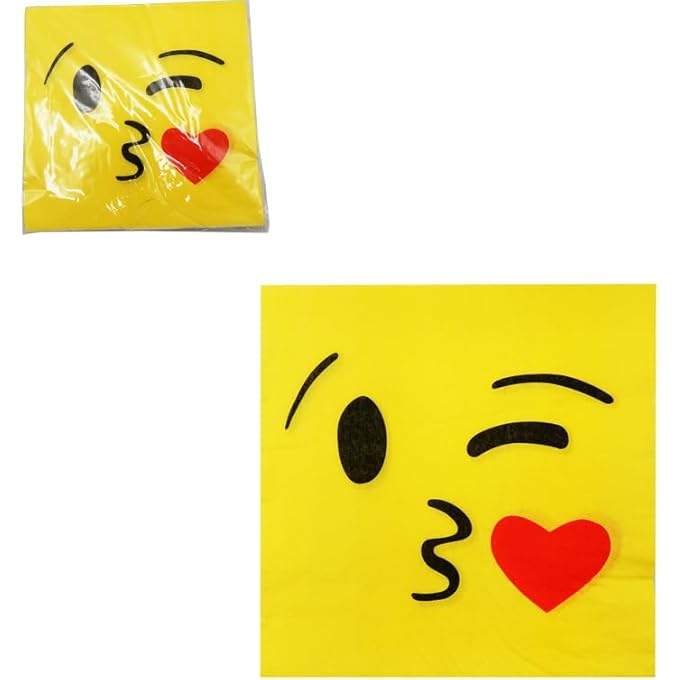 NAPKINS 33X33CM 2 PLY SOFT AND ABSORBENT PERFECT FOR PARTIES, EVENTS, AND DAILY USE PERFECT FOR TABLE SETTINGS DISPOSABLE NAPKINS TISSUE PAPER FOR DINING AND ENTERTAINING (SMILE PRINTED) - Image 4